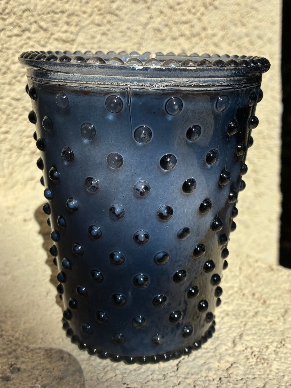 Simpatico Ambergris Scent No. 72 Hobnail Glass Scented Candle - Picture 3 of 12